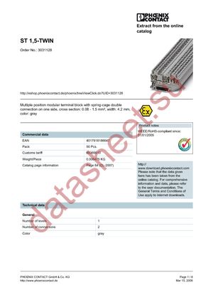 3031128 datasheet  